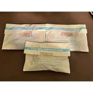 NOS Vintage Lot 1986 Avon Contol ToP Pantyhose True Navy And Navy Queen Short